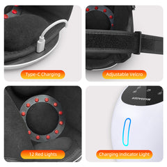 Cordless Knee Massager with 3 Levels Heat and 3 Vibration LED Touch Screen