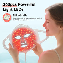 ZJZK Red Light Therapy Face Mask, Colorful Silicone Phototherapy for Facial Care