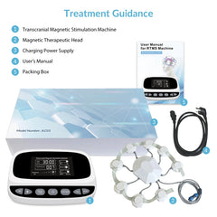 ZJZK rTMS Transcranial Magnetic Stimulation Device | Non Invasive Brain Therapy for Depression, Stroke Recovery, Parkinson, Anxiety & Autism
